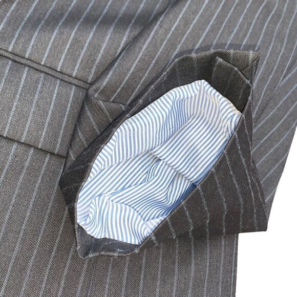 Tommy 100% Wool Pinstriped Two Button Blazer Suit Sport Coat Men’s size L 42 - Picture 6 of 15